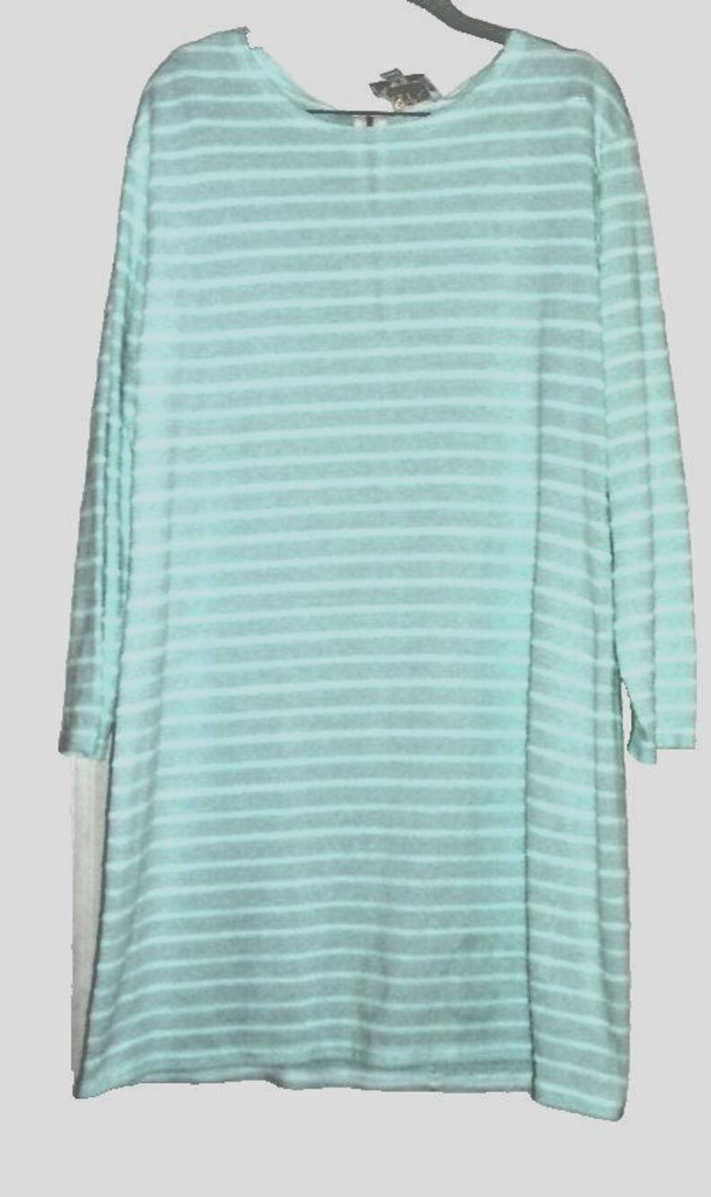 Sail To Sable Shift Dress Green White Gold Zip Sz.  XL Nautical Tuckernuck